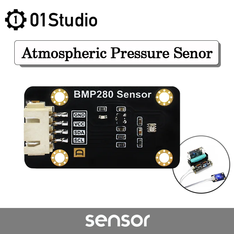 01Sudio-sensor de presión atmosférica MP280, módulo pyBoard, Micropython, programación I2C, 3,3 V