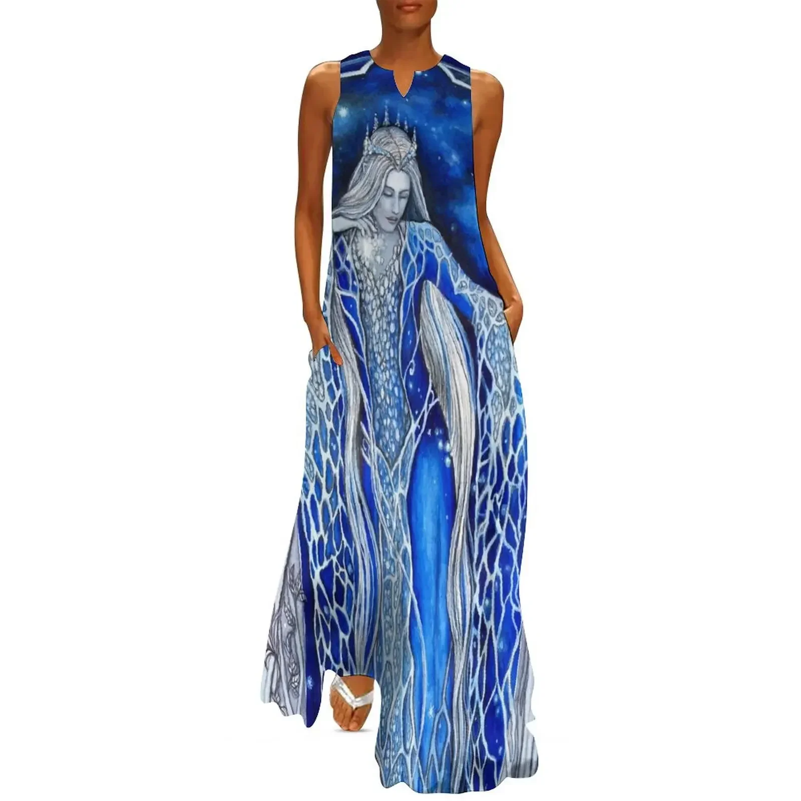 

The Star-Queen Long Dress loose women's dress women's luxury party dress summer dresses Dance dresses