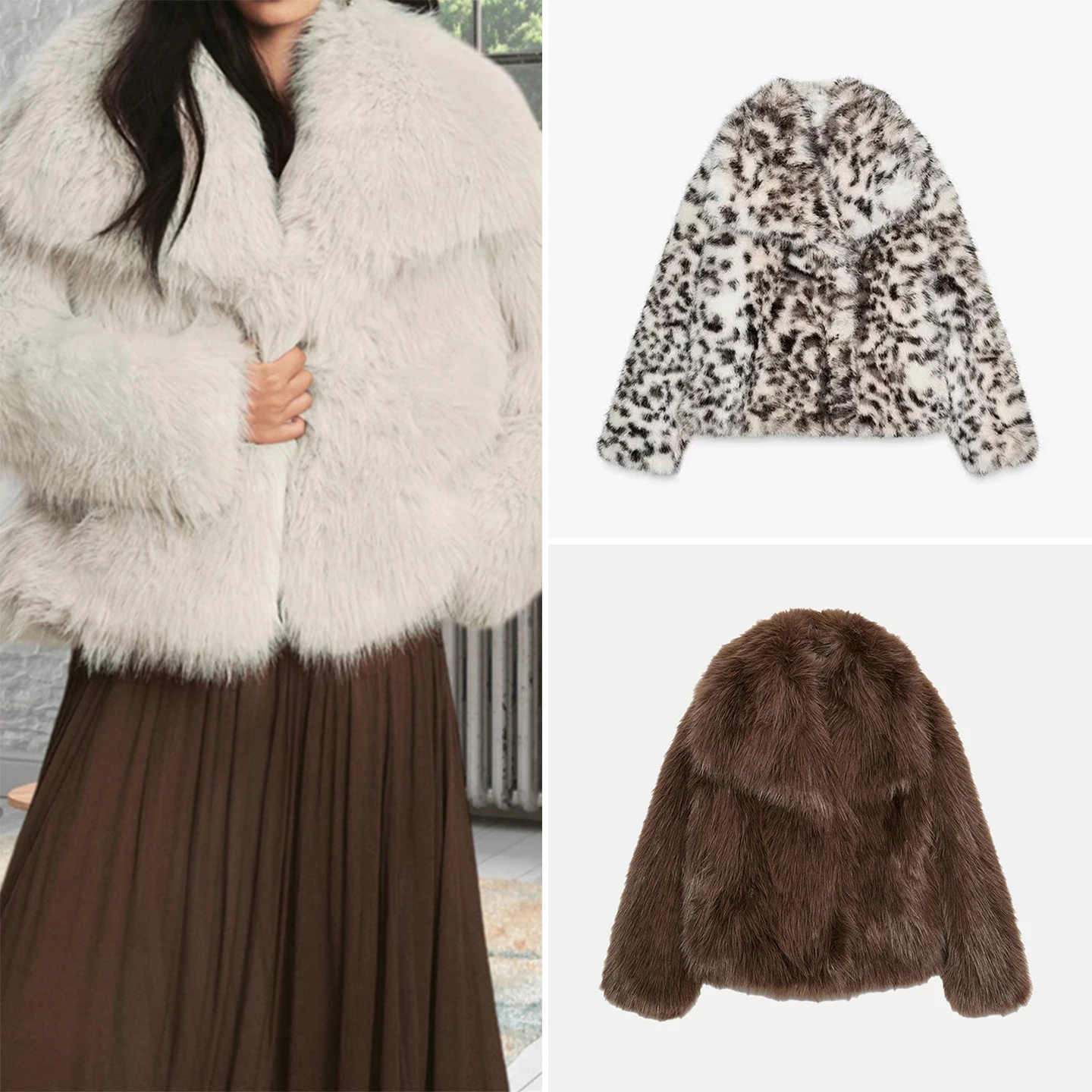 

Faionable Women's Sle Fur Effect Jaet Coat Autumn 2025 New Arrival Long Sve Button Closure Stand Fit Lady's Coat