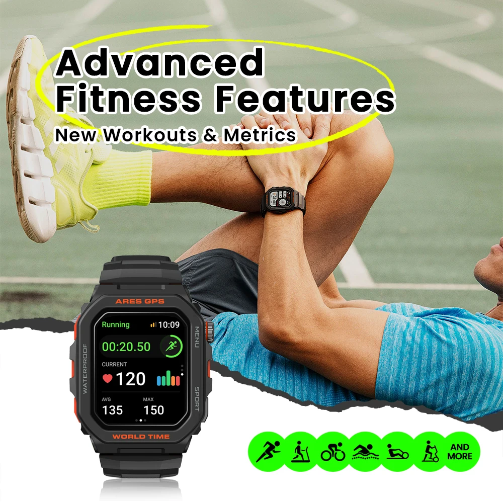 [World Premiere] Zeblaze Ares GPS Smart Watch, GPS, Alexa Built-in, Bluetooth Calling, Heart Rate & Spo2, Sleep Health, WR 3 ATM