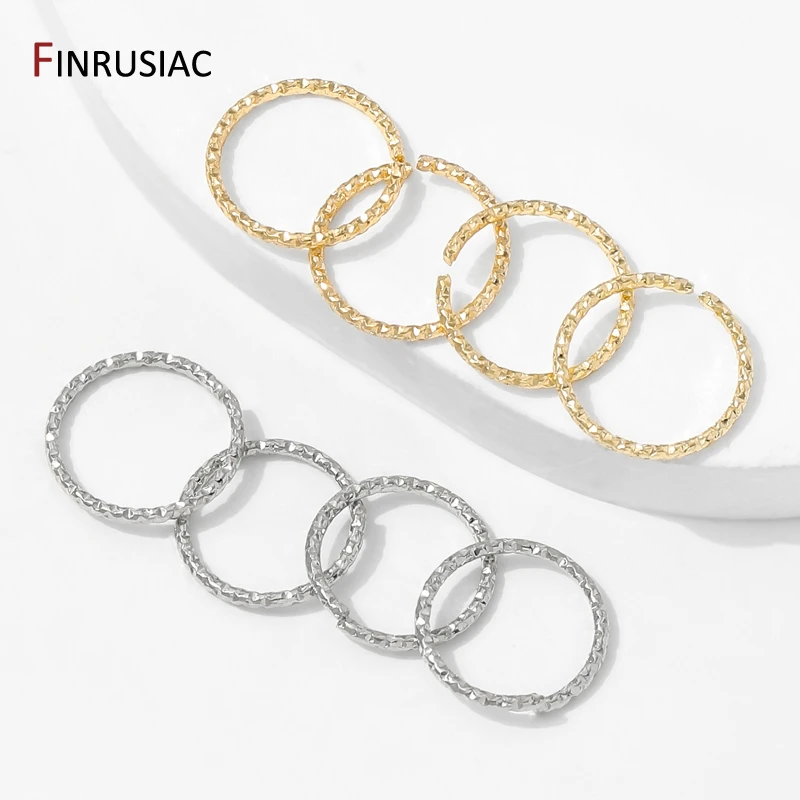 14K vergoldetes Messing, rund, gedreht, offen, geteilte Ringe, Biegeringe, Verbindungsringe für DIY-Schmuckherstellungszubehör – Detail 29