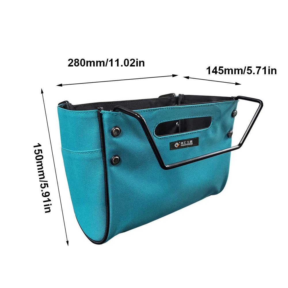 Telescoping Ladder Tool Bag Tool Organizers Waterproof Oxford Cloth Tool Pouch Multifunctional with Side Pockets for Electrician