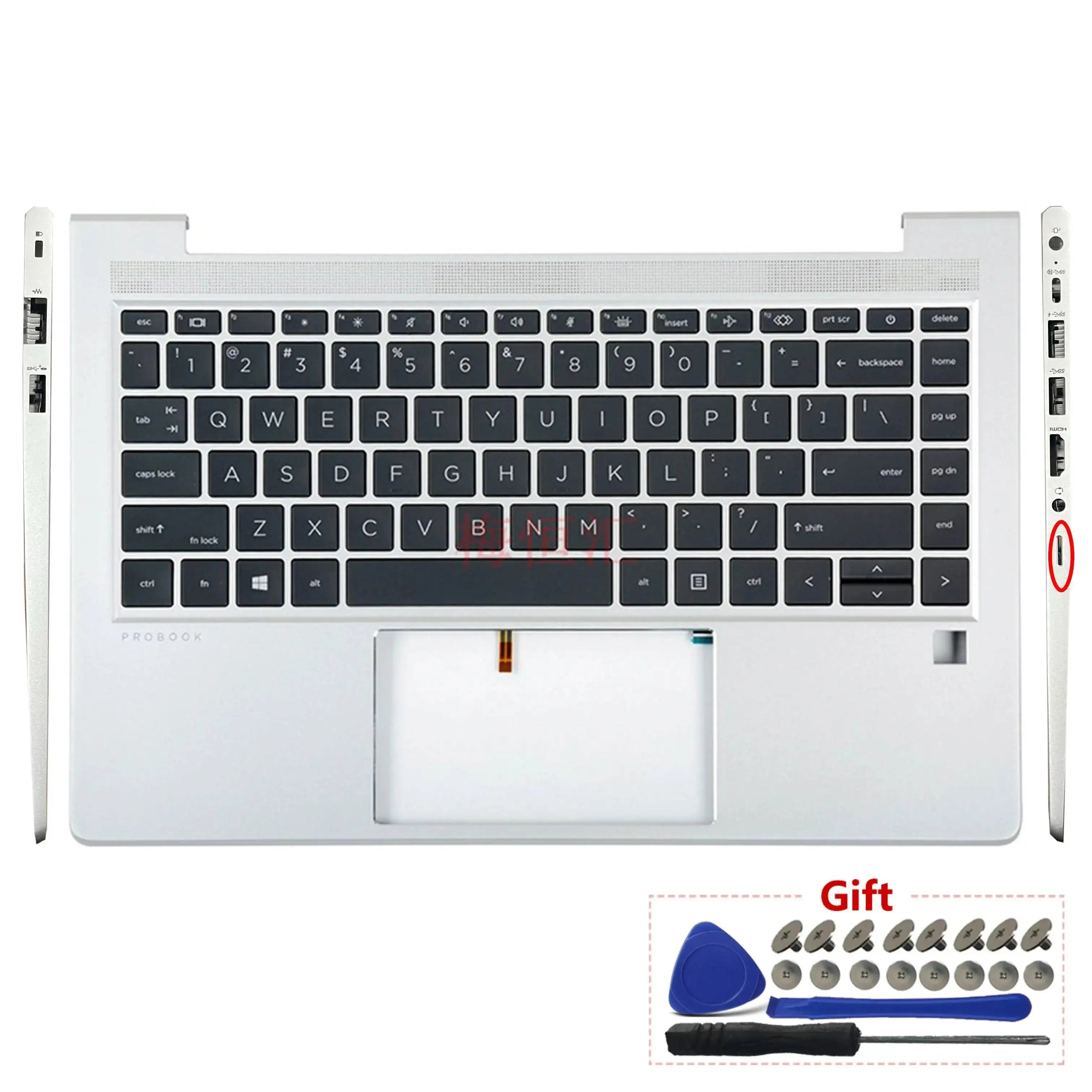 New US Latin/Spanish Keyboard For HP Probook 440 G8 440 G9 445R Zhan66 14 G4 G5 X8Q Palmrest Upper Cover Case Backlit Keyboard