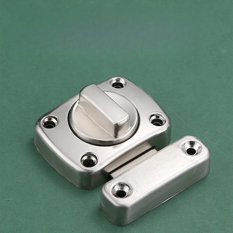 1pc Home Security Latch Rotate Bolt Latch Gate Latches Door Slide Lock Twist Rotating Barrel Lock For Bathroom Toilet Door Lock