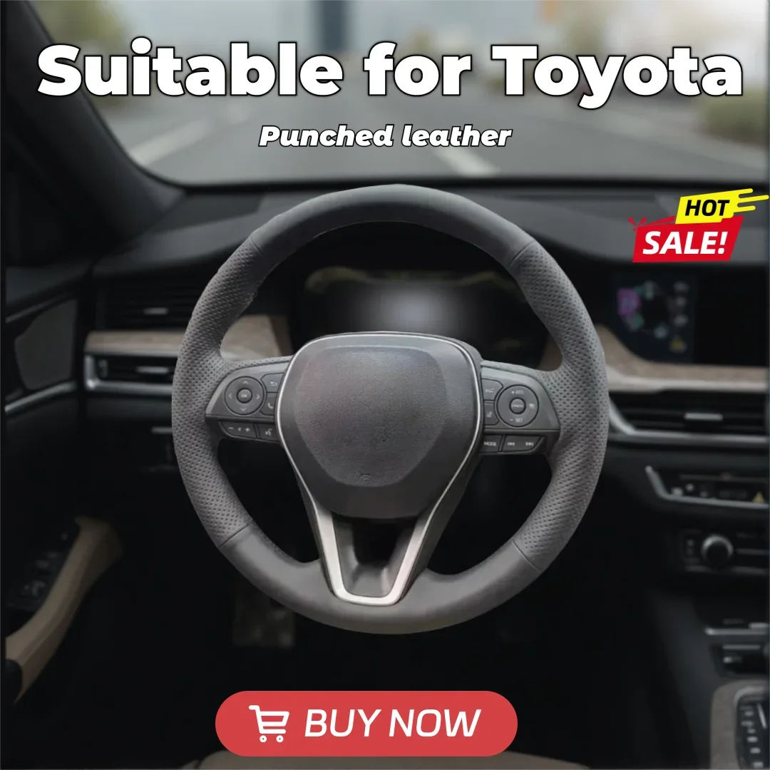 Custom Car Steering Wheel Cover 100% Fit For Toyota Avalon Camry 2018-2022 Crown 2018-2022 Corolla 2018 2019 2020 2021 2022 RAV4