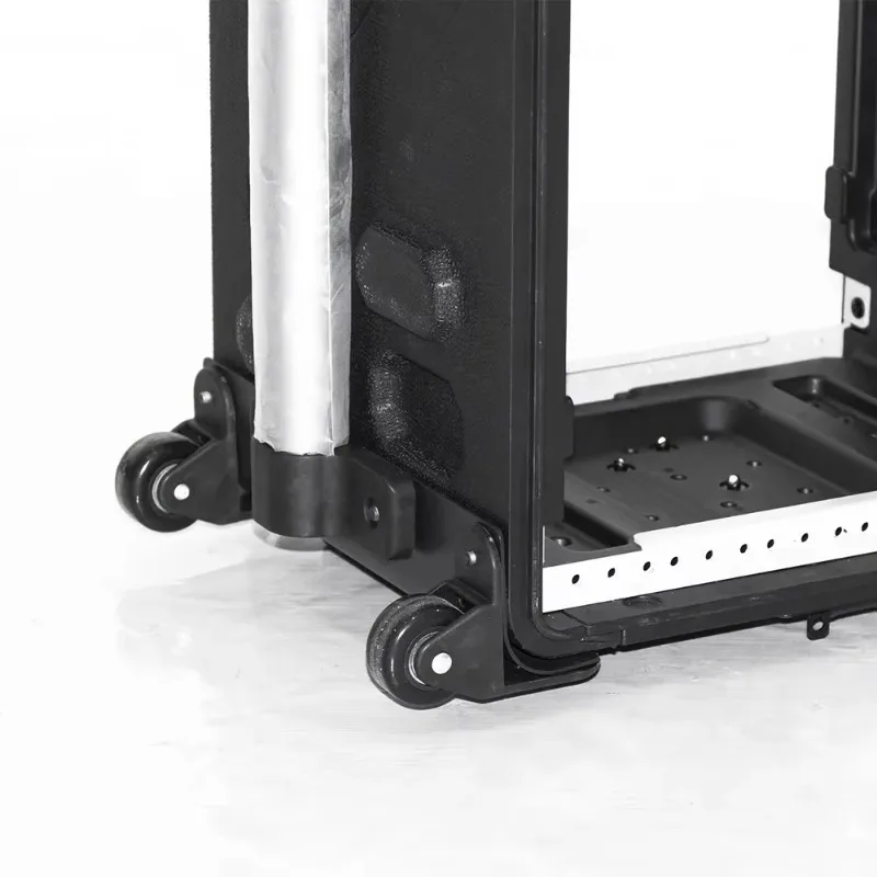 Custom 19-Inch Portable 2U 3U 4U 6U Hard Plastic Wireless Microphone Flight Case Shockproof Black PE Flight Case Dj Turntable