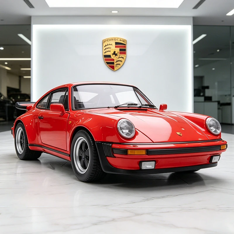 WELLY 1:24 Porsche 911 Turbo 3.0 Legierungsauto, Druckguss- und Fahrzeugmodelle, Miniaturmodellauto für Sammler, Geschenk