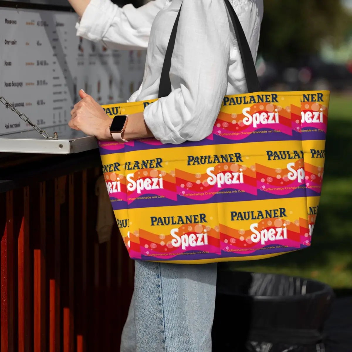 Paulaner Spezi Munich Beach Tote Bag Sport Gym Yoga Duffle Large Tote Bag Women Travel Bag Fitness bag