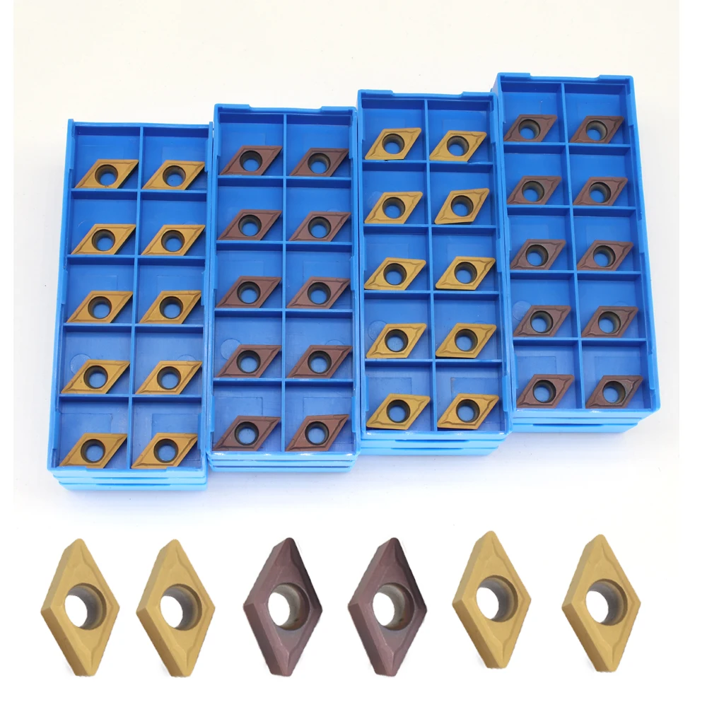 10Pcs DCMT11T304 / DCMT11T308 / DCMT070204 UE6020 / VP15TF /IC907 Hardmetalen Wisselplaten Interne Draaigereedschap Cnc Draaibank Gereedschap