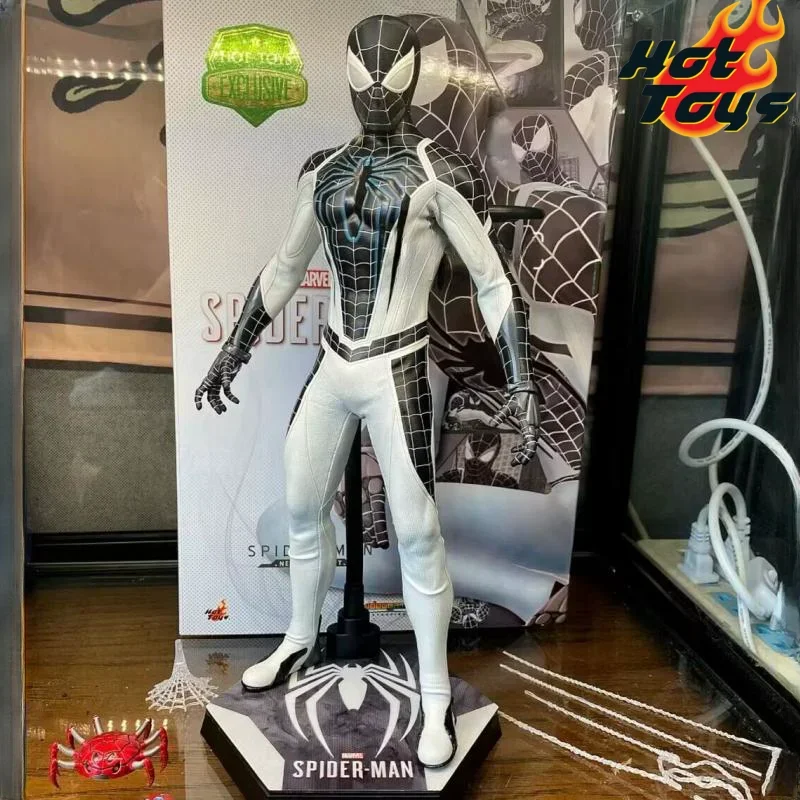 In Stock Original Hottoys Ht Marvel Spider-Man Videogame Negative Suit 1/6 Th Scale Anime Figur Action Figures Model Toys