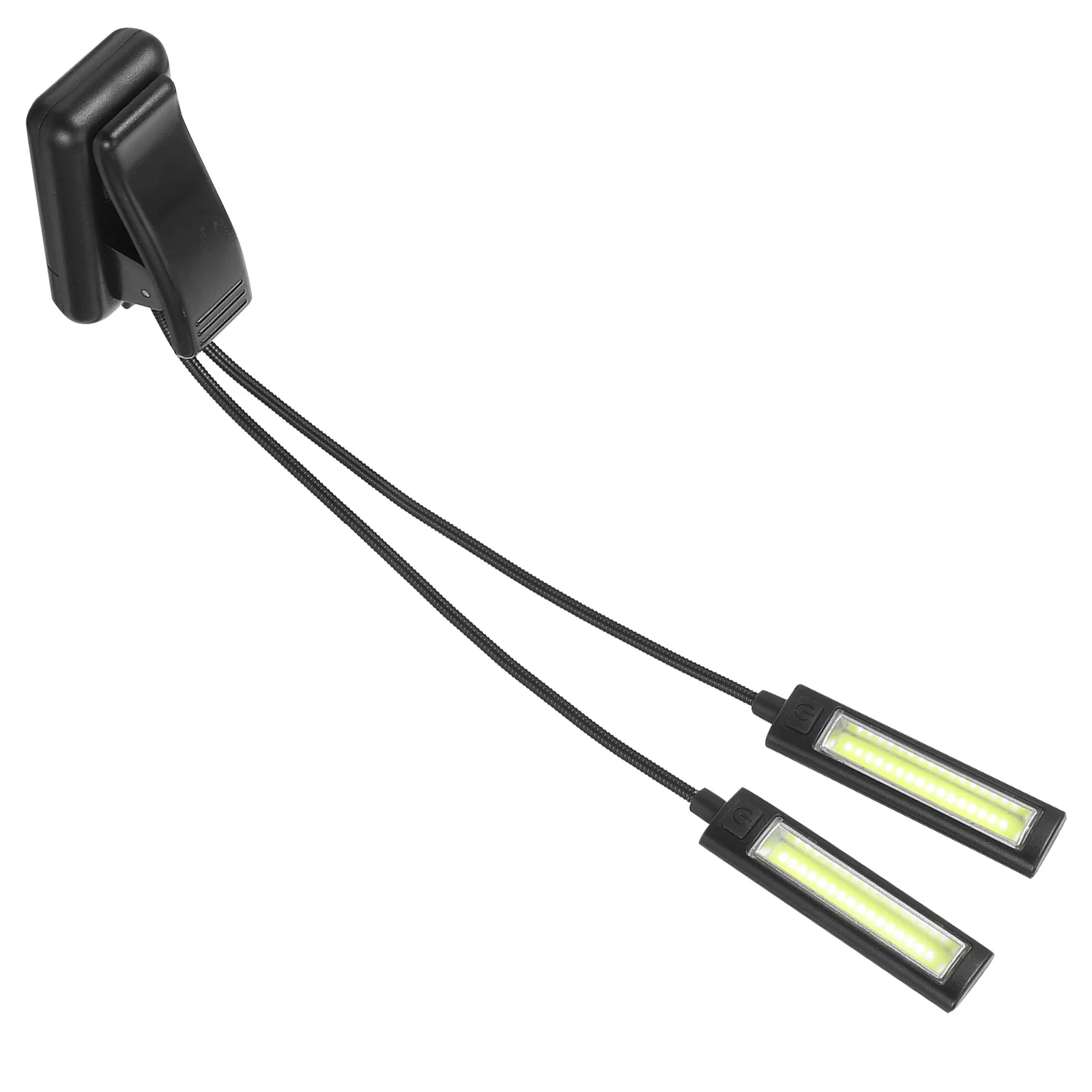 

Dual Heads Adjustable 3 Bbq Lamp Brightness Levels USB Clip-On Lamp Powered Black Small Desk Book Light