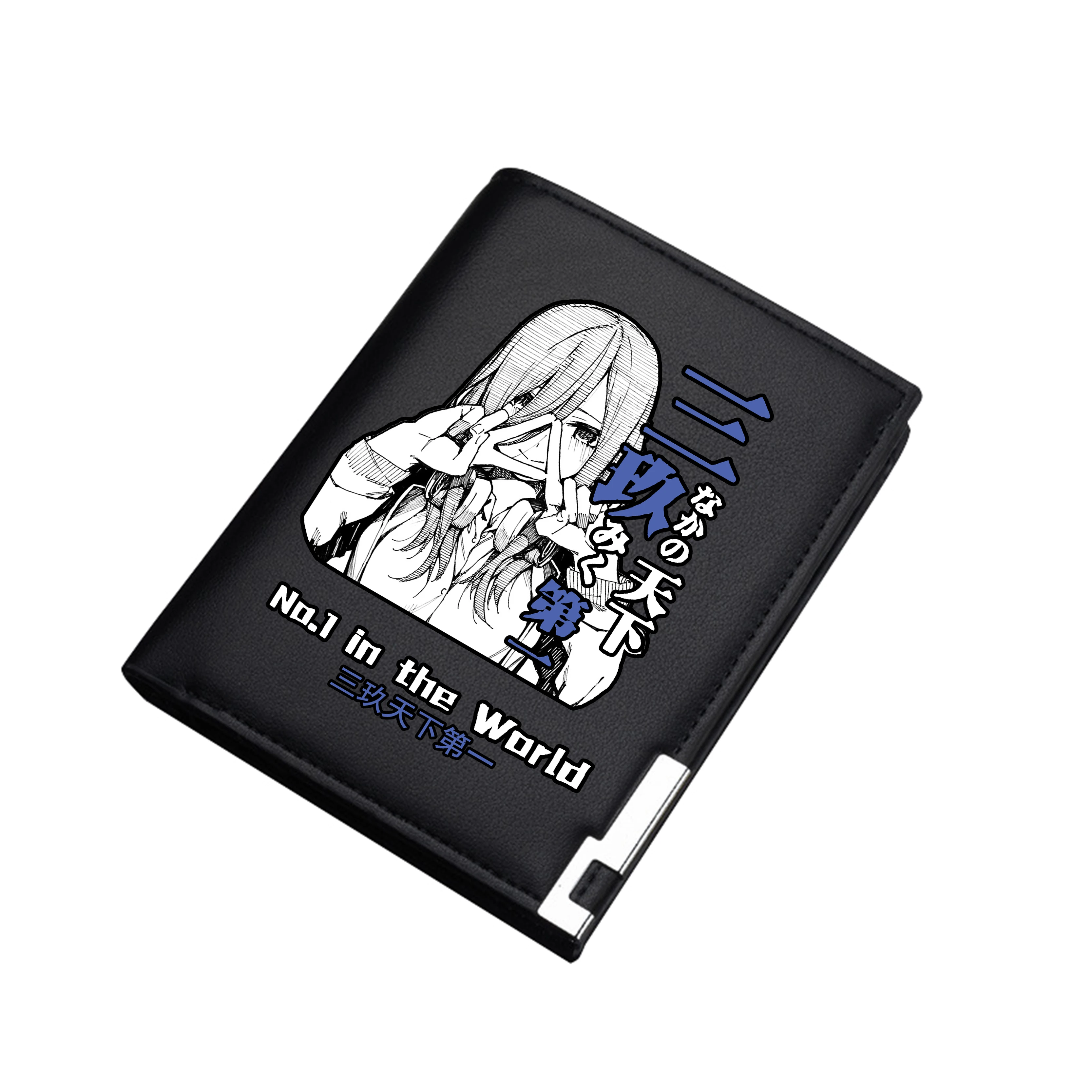 The Quintessential Quintuplets Cosplay Unisex Long Purse Nakano Miku Pu Leather Short Wallet Cartoon ID Card Holder Change bags