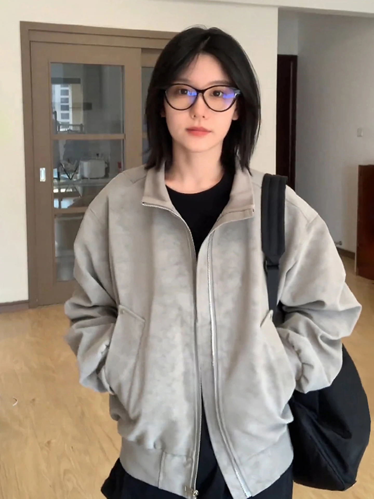 

Мужская куртка-бомбер из окрашенной кожи в стиле ретро, с воротником-стойкой, для повседневной носки, износостойкая, в стиле бейсбольной формы