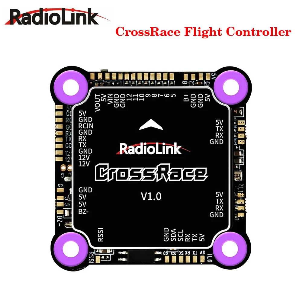 

Radiolink CrossRace Flight Controller 12CH Output OSD Integrated, Compatible 4-in-1 ESC Plug-and-play and 2-8 Axis Multirotor