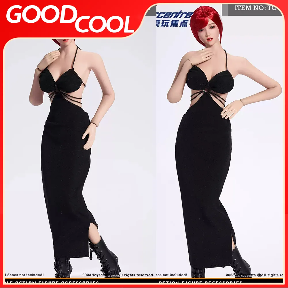 Toys center TCT-032 1/6 Scale Female Sexy Backless Black Evening Dress Clothes Model Fit 12 inch Action Figure Body Dolls