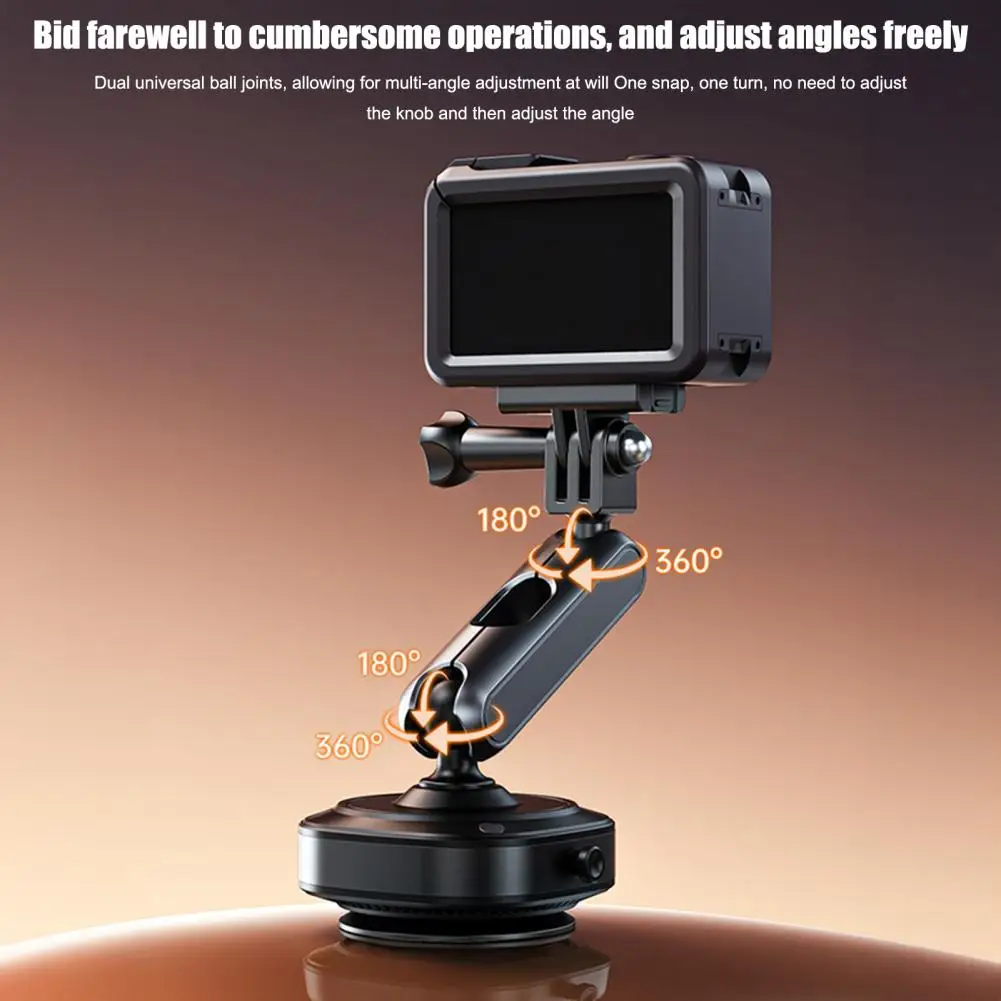 حامل كاميرا رياضي قابل للطي كاميرا الحركة شفط كأس جبل ل GoPro ل Insta360 ل DJI 360 درجة زجاج سيارة جبل