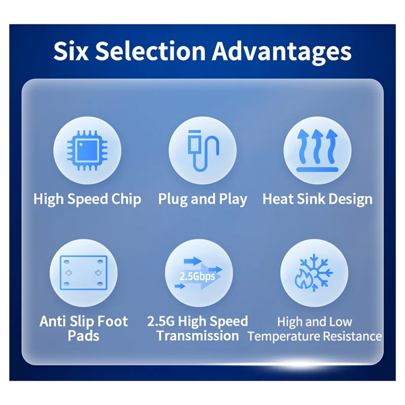 -FDDT 2.5G Switch 5 portas 2500Mbps Switch de rede com 10G SFP + Auto MDI/MDIX Plug And Play Switch Ethernet não gerenciado PLUGUE