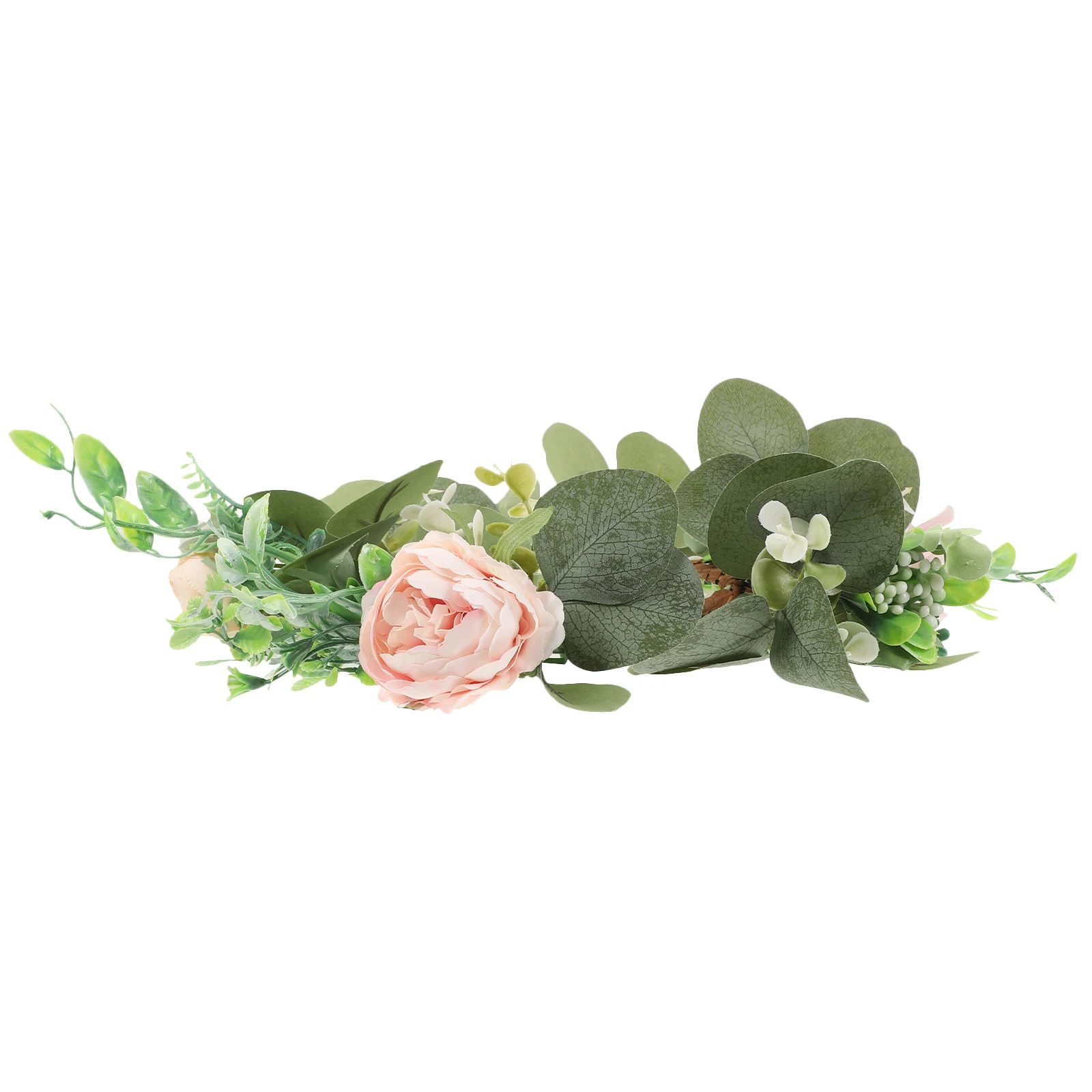 

1pc Artificial Garland Decor Wreath Ornament Wedding Home Door Window Pendant Eucalyptus Leaves Floral Hoop Festival