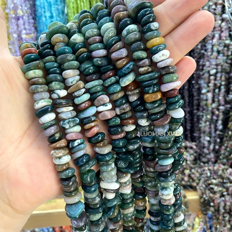 9-10mm Unregelmäßige Roh-Natursteinperlen aus Amazonit, Amethyst, Charoit für Schmuckherstellung, DIY-Armband-Charms und Zubehör – Detail 14