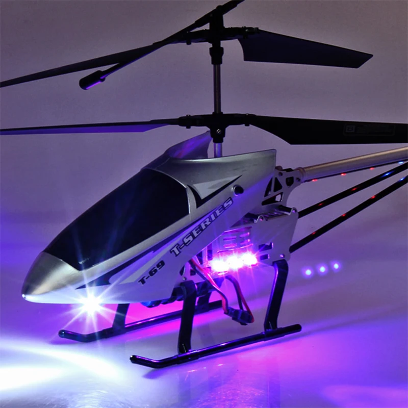 

150M 80CM Large Alloy Electric RC Helicopter Drone Model Toy 3.5CH Anti-Fall Body LED Light Remote Control Helicopter Aircraft