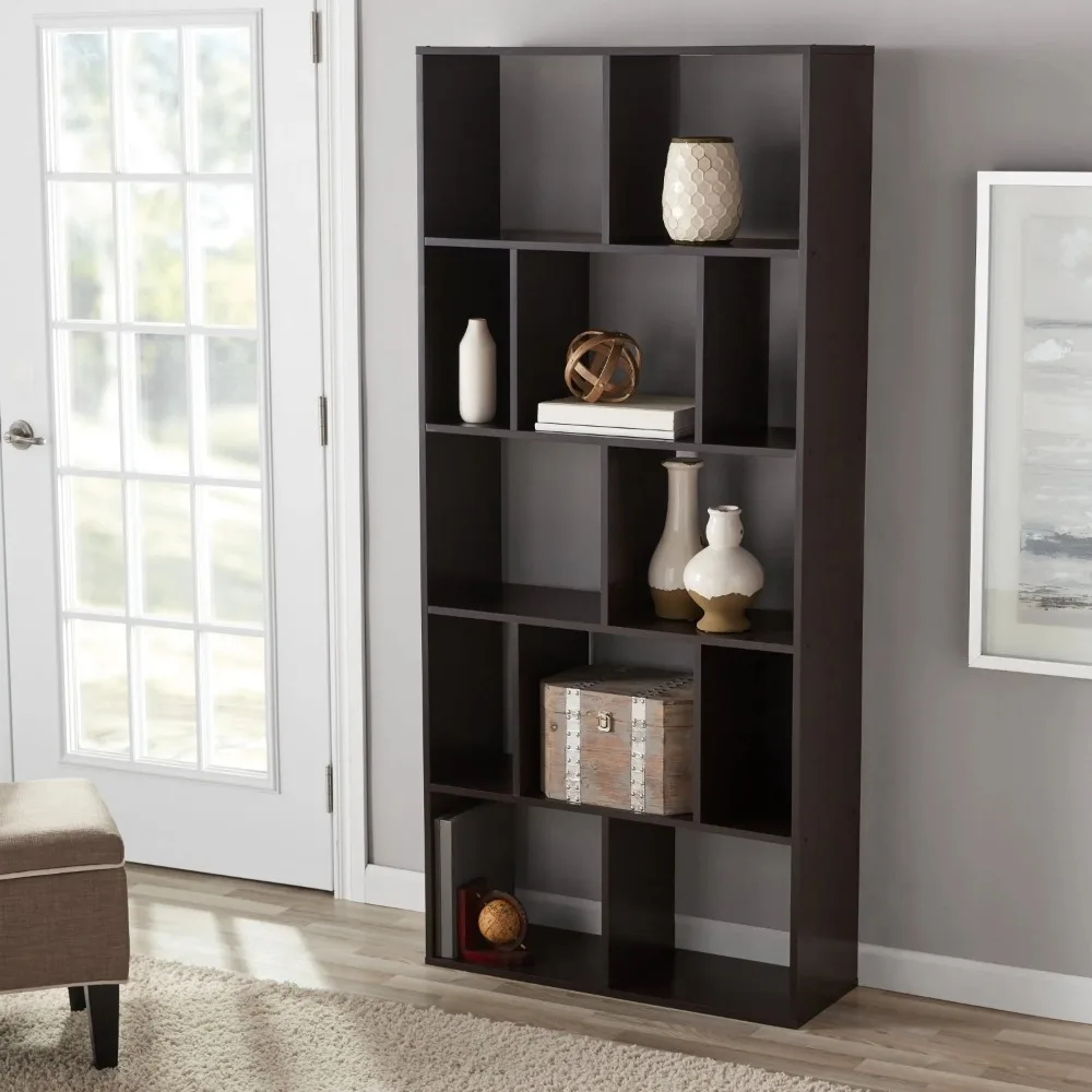 

12-Cube Shelf Bookcase, Espresso