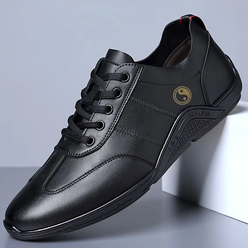 العلامة التجارية الكلاسيكية الكبار ممارسة الصينية التقليدية أحذية الكونغفو جلد طبيعي تاي تشي أحذية للجنسين مصمم فنون الدفاع عن النفس الأحذية #4