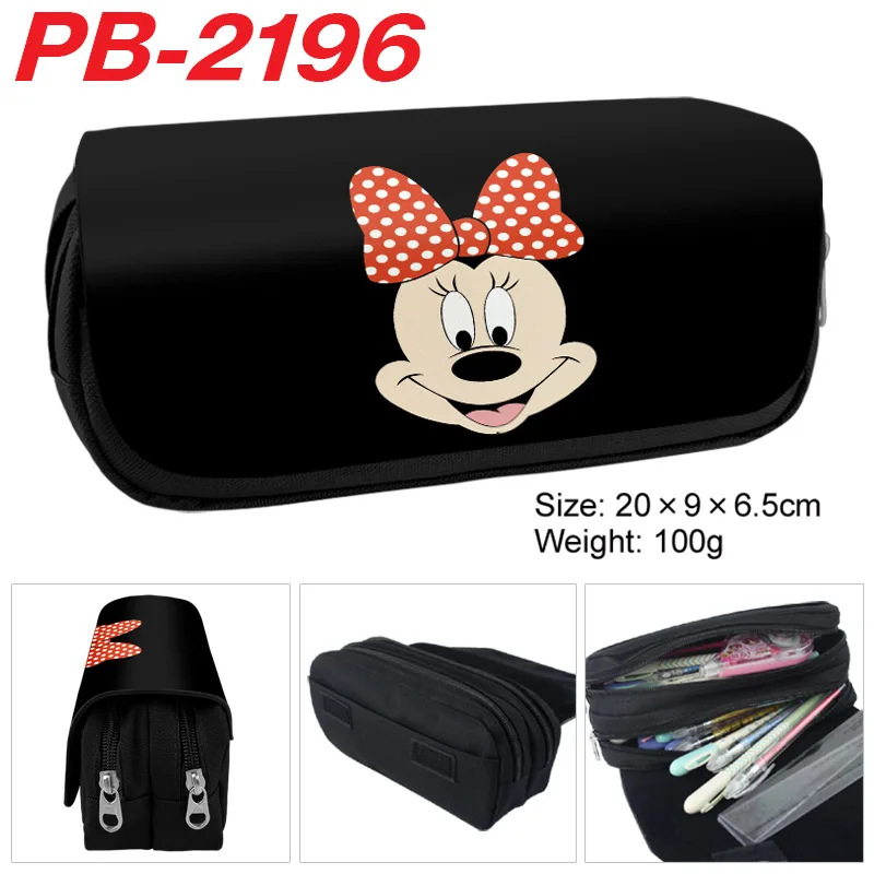 Disney Mickey Mouse Pen Case School Supplies Simple Day High Appearance Level Pencil Cute Student Large Capacity Stationery Case