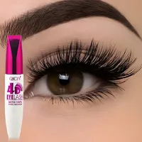 4D Mascara Black Waterproof Extra Long Volume Lasting Smudge-Resistant Natural Curling Mascara Novice Quick Start Big Eye Makeup