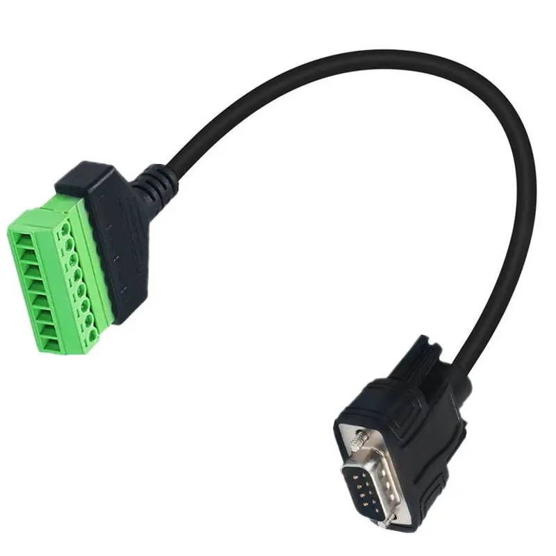 26AWG Pure Copper 8-Core Single Strand DB9P 232 to 8Pin Solder Free Terminal Graphics Card Output Analog Signal Extension Cable