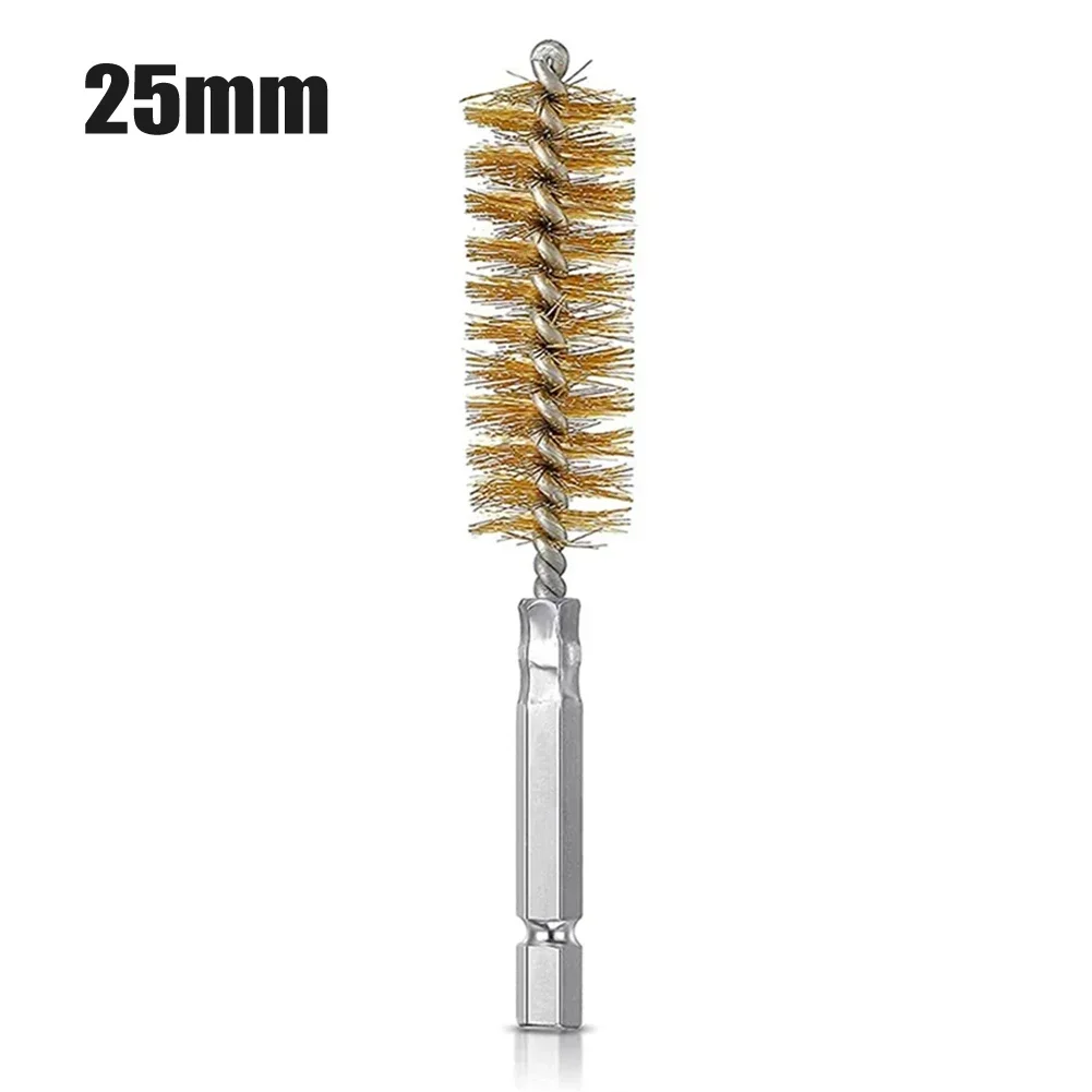 1pc Cleaning Brush For Machinery Cleaning Washing Polishing Removing Paint/rust 9-25mm Wire Tube Brass Brush Rust Cleaner Tool