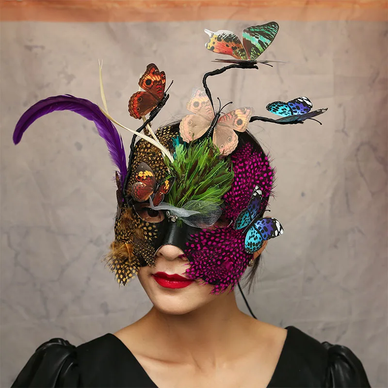 

Halloween Mask Exaggerated Feather Beauty Masquerade Party Birthday