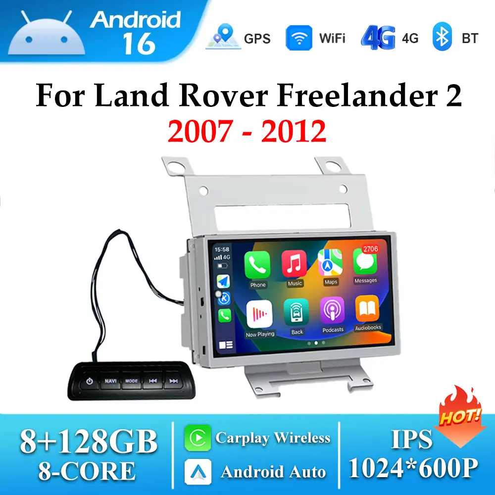 7 inch for Land Rover Freelander 2 2007 - 2012 Android 16 Car Radio Multimedia Video Player GPS WiFi 4G BT HD Screen Carplay