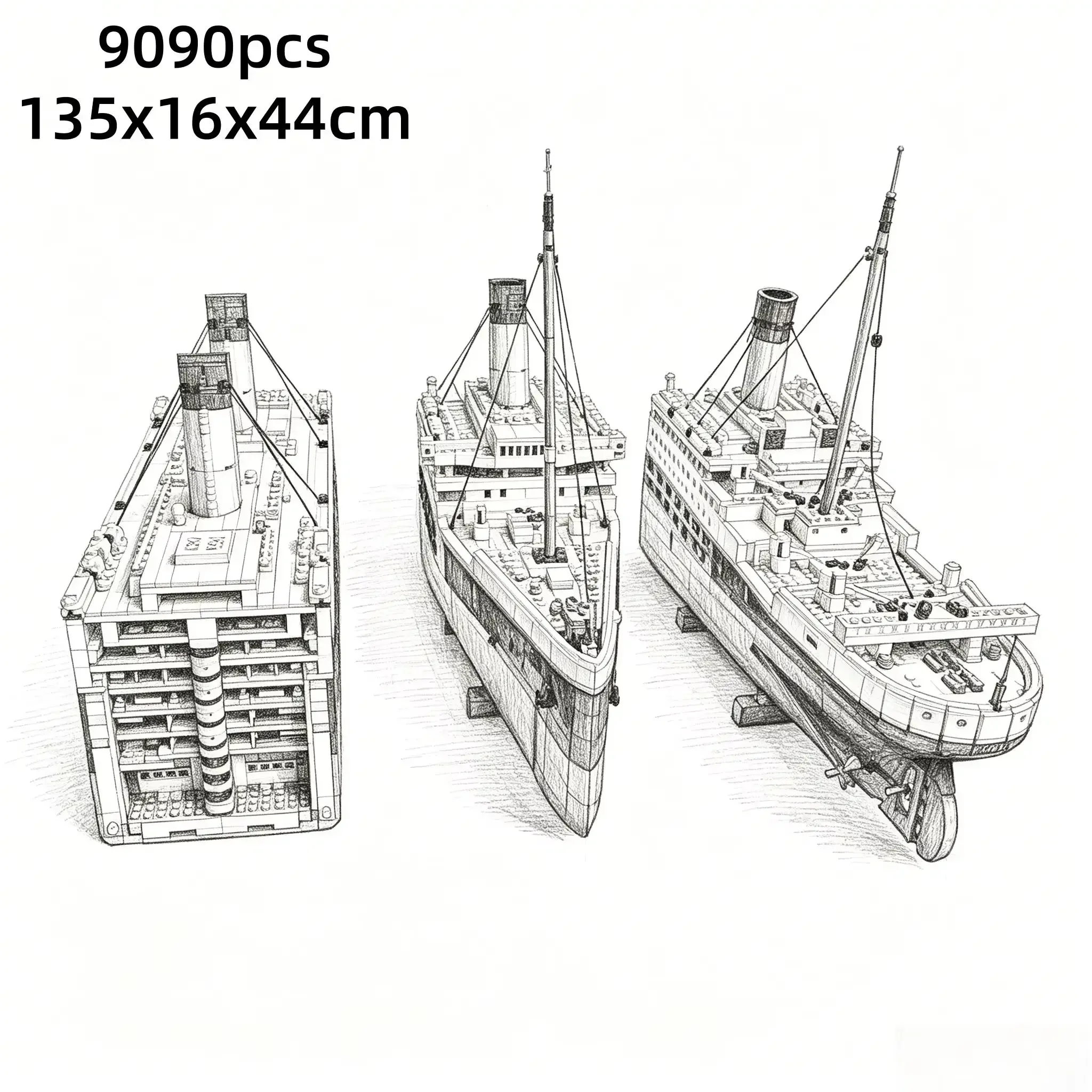Popular Classic Movie: Unsinkable Giant Ship, Large Cruise Ship, Steamship, Toy Model, Birthday Ornament, Gift