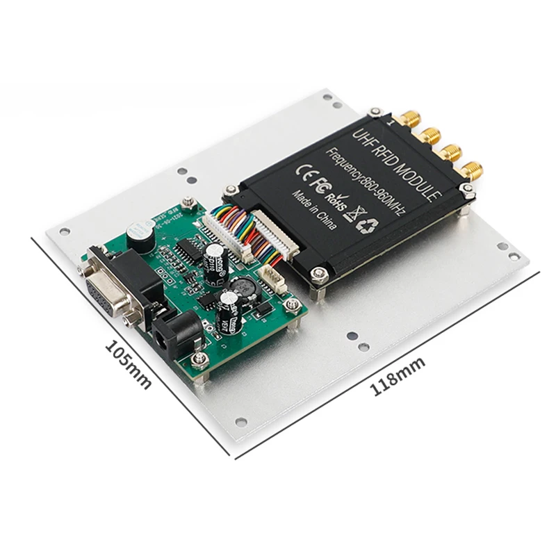 Imagem -03 - Impinj-módulo Leitor e Gravador Rfid Uhf Identificação Rápida com Dissipador de Calor 865868mhz ou 902-928mhz Indy E710