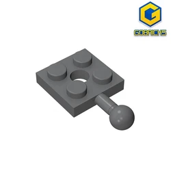 Gobricks GDS-1052  Plate, Modified 2 x 2 with Tow Ball and Hole compatible with lego 15456  DIY Educational Building Blocks Tech