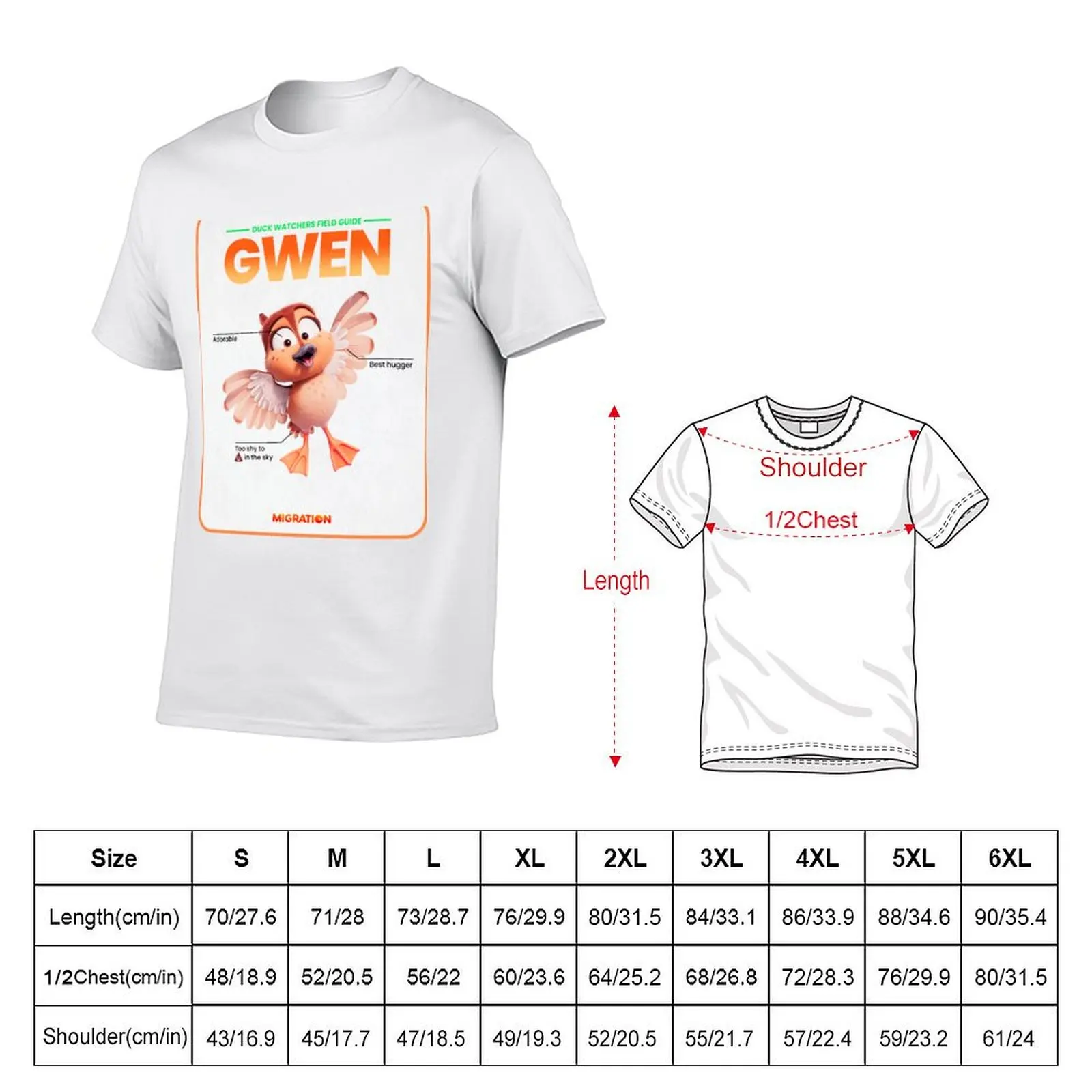 Migration T-Shirt Novelty Print Casual Tee Shirt