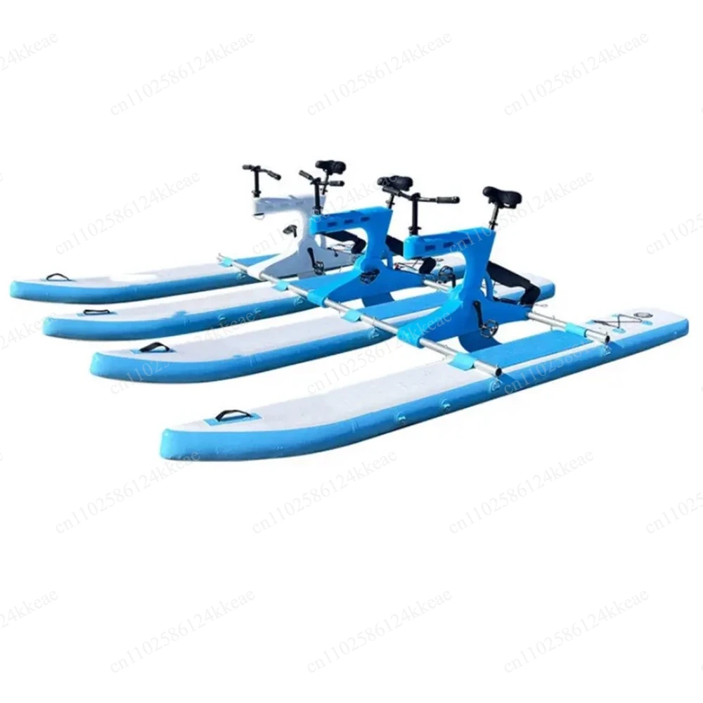 Water bicycle amusement boat unpowered pedal interactive amusement facilities and equipment