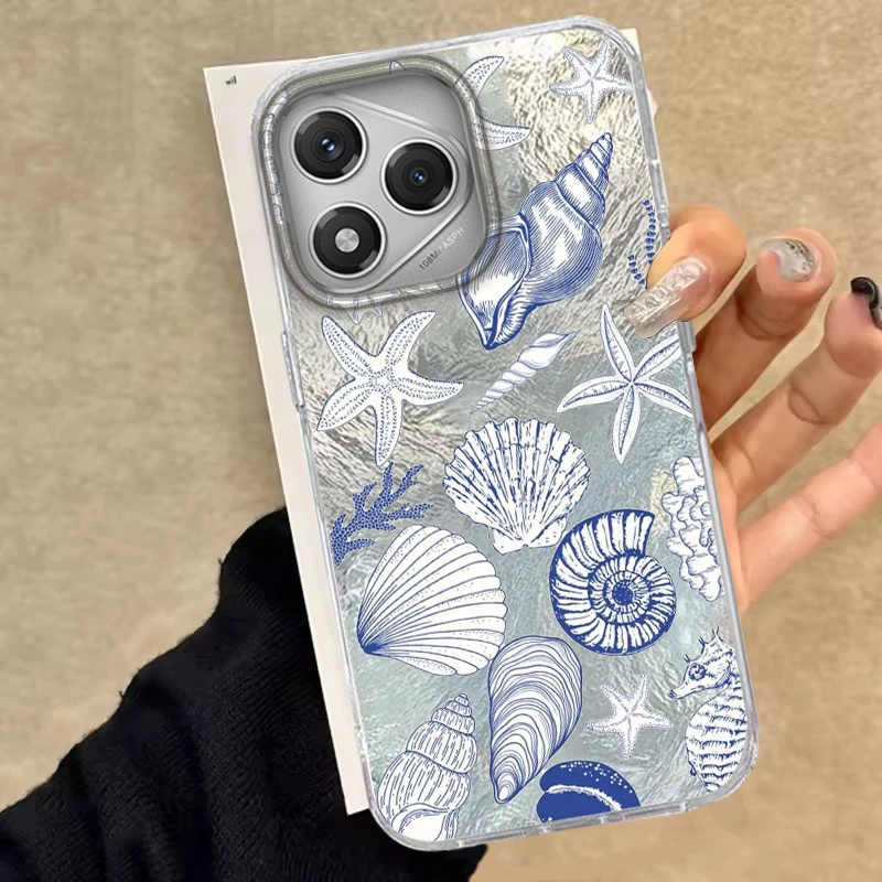 ل Honor 400 200 Pro 400 200 Lite X9b Migic6 7 5 Lite X8b X8c X9a X9c X7c X8a X7B X6 70 Lite 5G صدف نجم البحر جراب هاتف #6