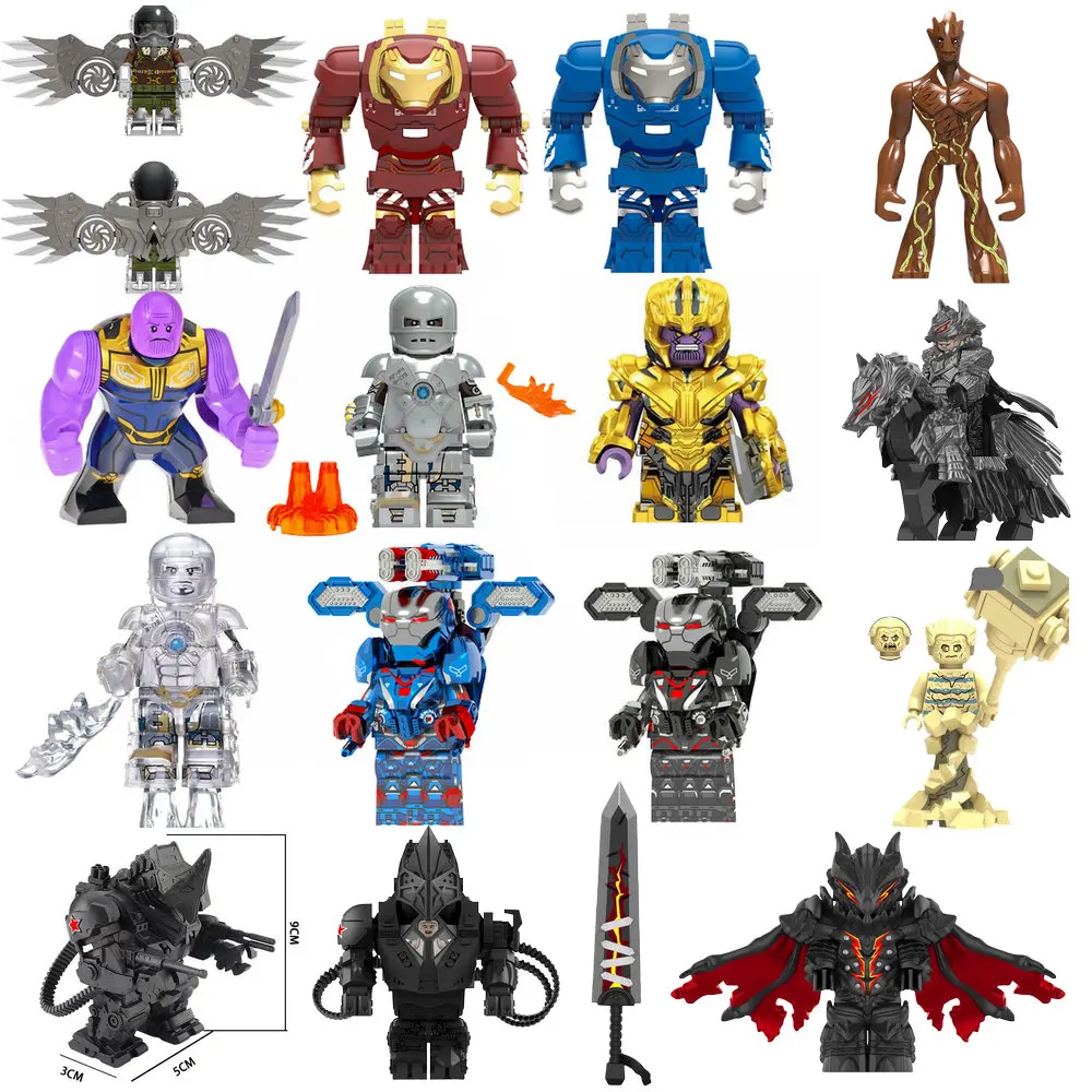 Hot-Selling Children Anime Figure Hero Building Blocks Kid Gift Assembling Toy Model Mini Movies Characters Figurine Bricks