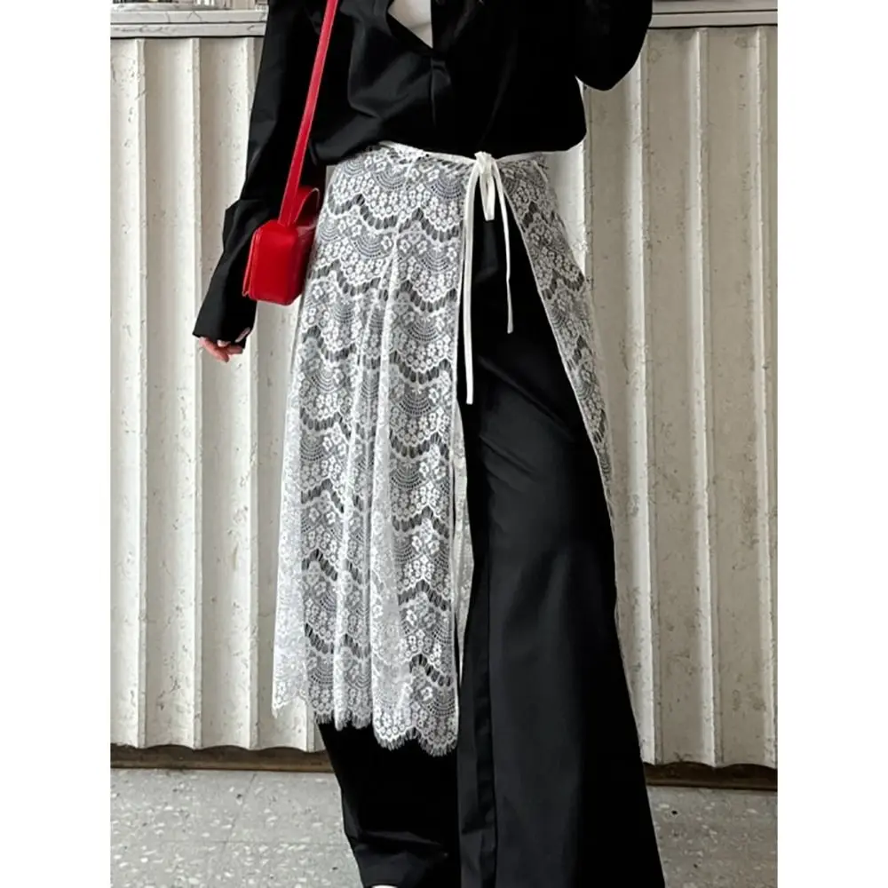 

2025 Lace-up Lace Skirt Long Individual Apron Wrap Skirt Pretty All-match Clothing Accessories for Women