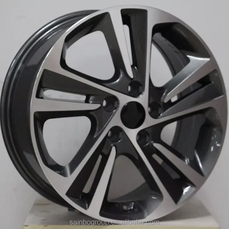 F265258 15x6 16x6.5 17x7 Matt Hyper Black Gold Gunmetal Silver Face Sainbo Wheels Rims Car Alloy Wheels