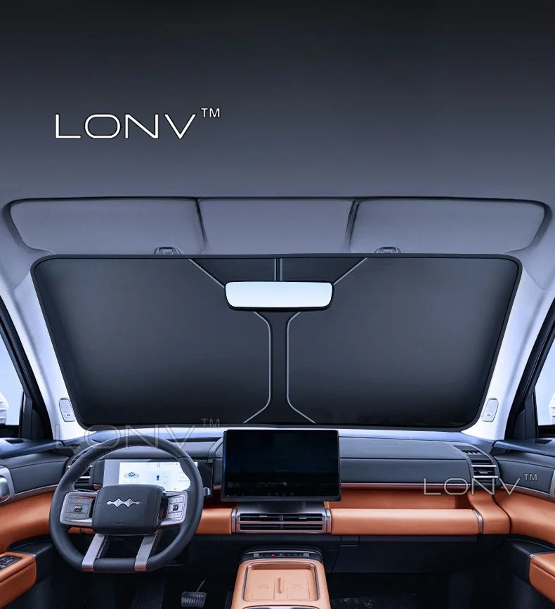 For BYD Ti 7 Car Sunshade 2026 2027 Front Windshield Shade Cover Foldable Anti-UV Heat Insulation Privacy Cover Accessories