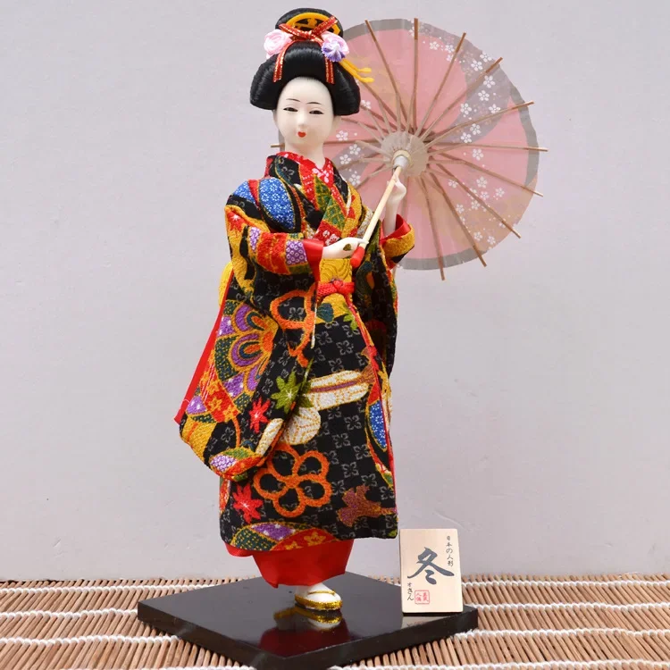 30cm Statuette Ethnic Japanese Geisha Dolls Kimono Dolls Belle Girl Lady Collection Home Decoration Miniature Figurines