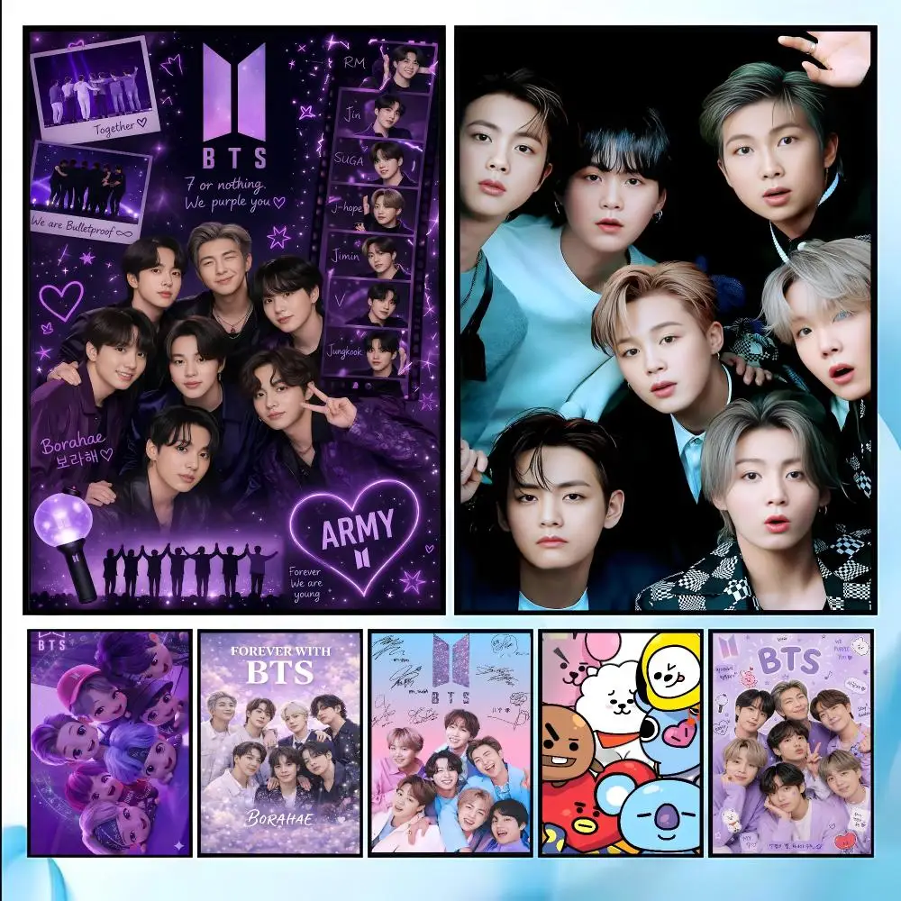 Bulletproof B-BTS-S-BOYES Poster HD Art Sticky Wall Waterproof Home Living Room Bedroom Bar Aesthetic Decoration