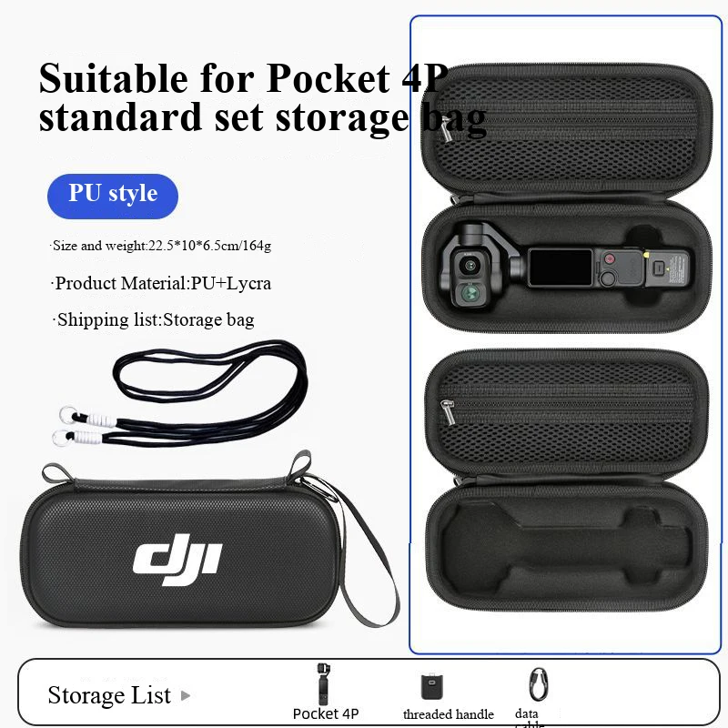 Storage Bag For DJI Pocket 4 Pro Camera Case PU Shockproof Hard Shell Protective Case Travel Accessories Box For Pocket 4P - view 3