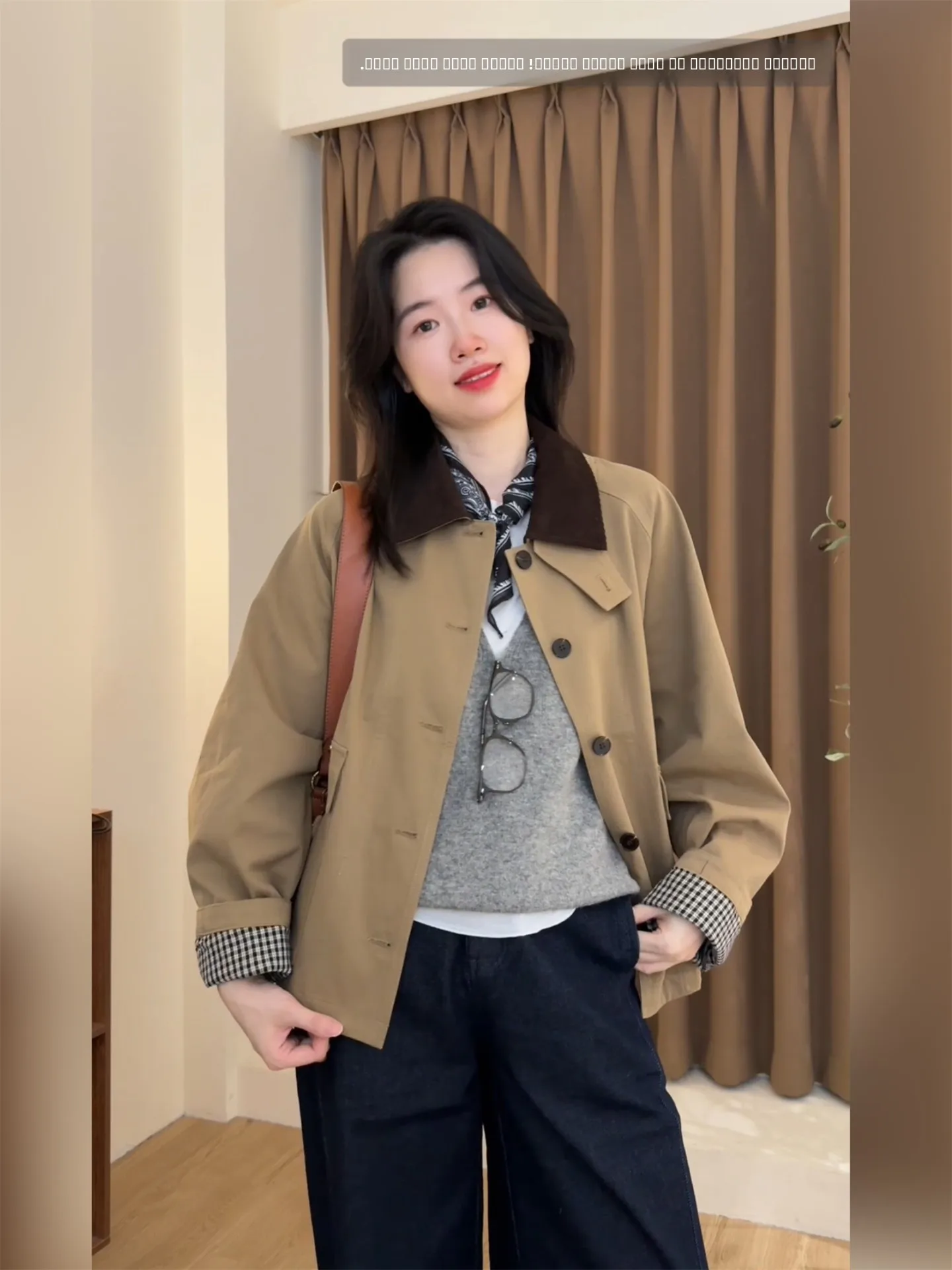 

ort Cotton Jaet Women's Loose Khaki Color Outerwear Autumn New Sle Commute Sle Faion Outerwear Small Size