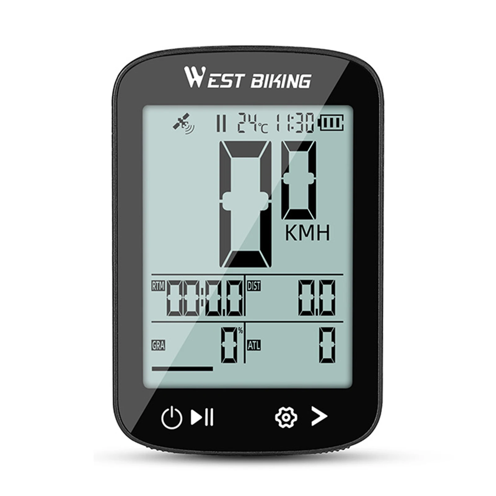 

Велосипедный компьютер, беспроводной 2,4-дюймовый ЖК-дисплей, перезаряжаемый водонепроницаемый GPS-компьютер для велоспорта