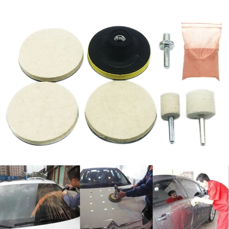 Cerium Oxide Glass Polishing Powder Window Windscreen Windshield Scratch Remover Repair Waxing Polish Pad