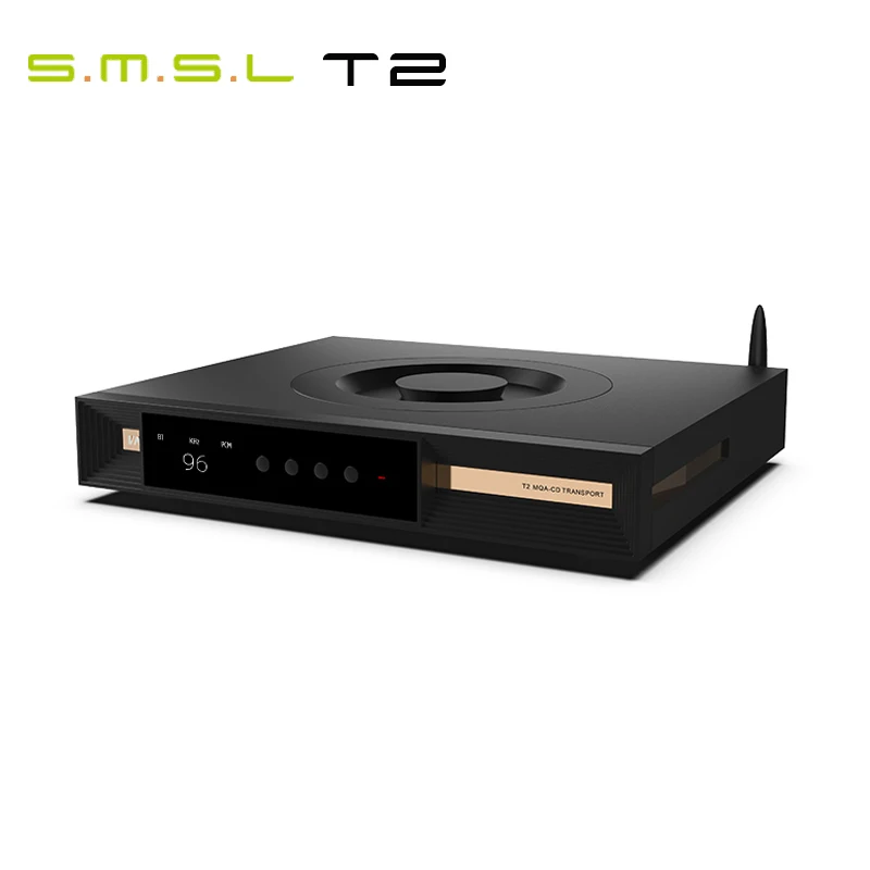 SMSL T2 MQA-CD Transporte Hi-Res Digital Media Center Suporte 32Bit/768kHz DSD512 com Controle Remoto