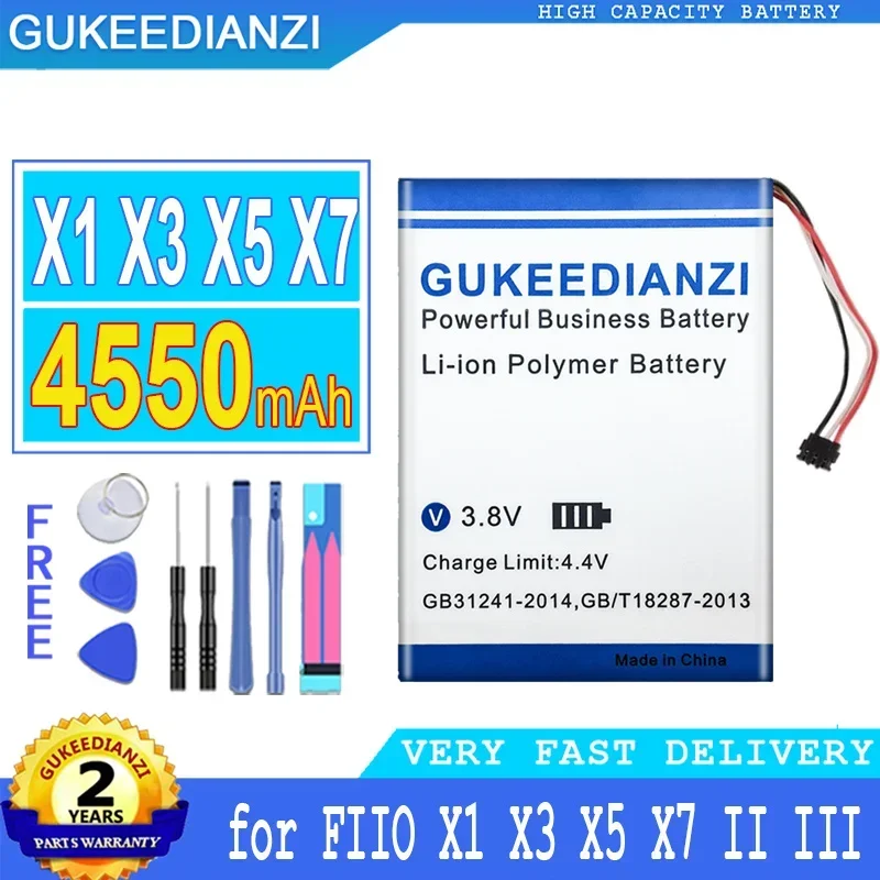 

Аккумулятор на 4550 мА · ч мобильный телефон для FIIO X1 X3 X5 X7 II, динамик, музыкальный плеер, портативный аккумулятор для сотового телефона